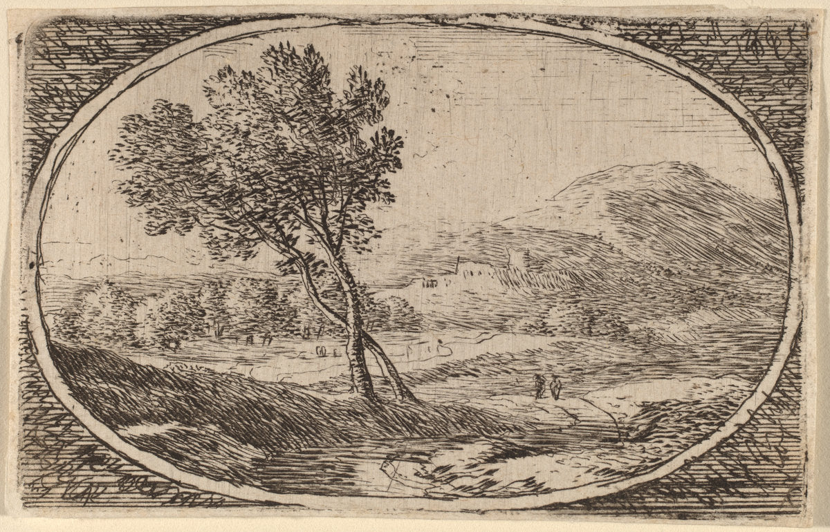 Two Trees with Crossed Trunks by Herman van Swanevelt (Dutch, c. 1600 - 1655), 16X12"(A3)Poster Print