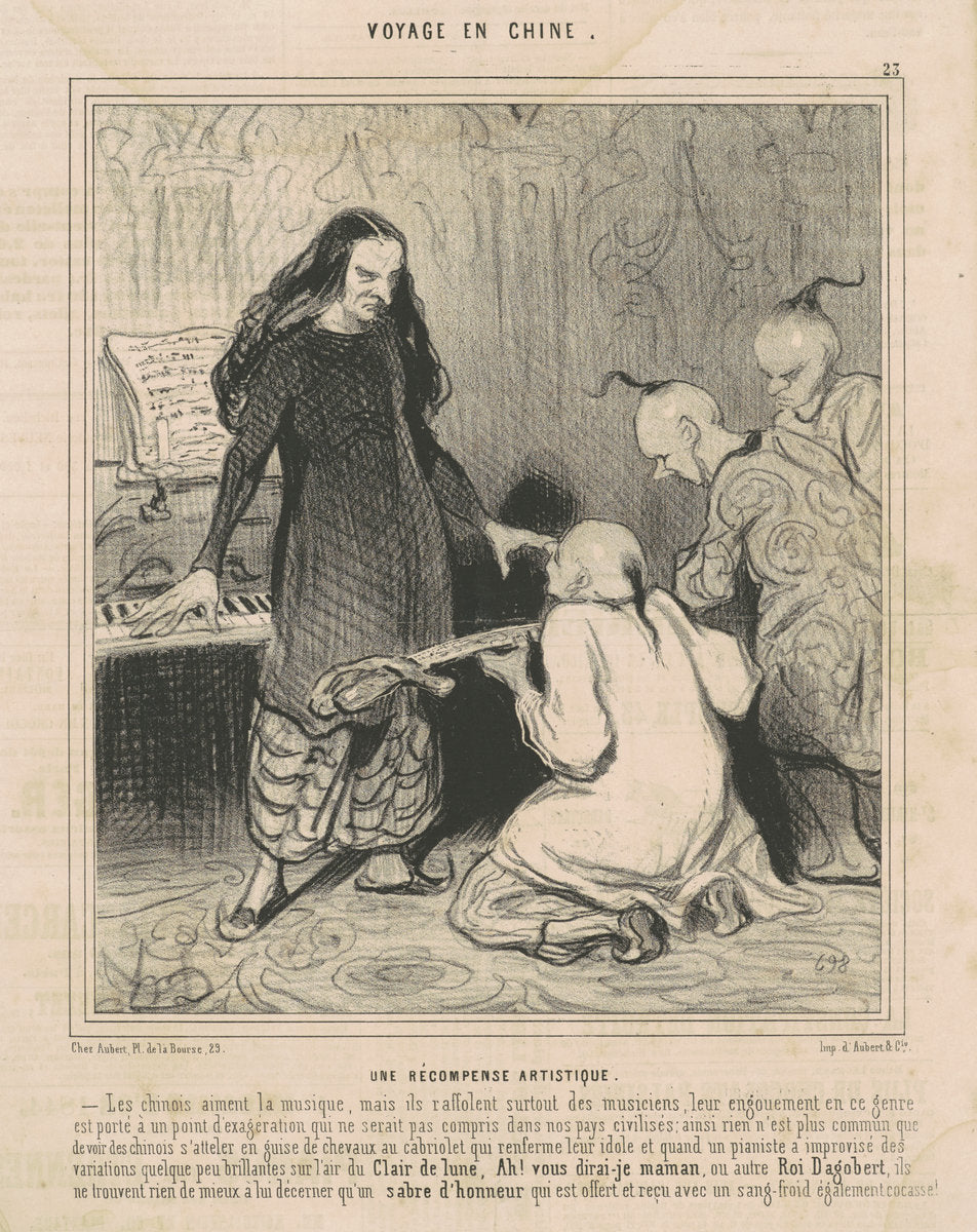 Une récompense artistique by Honoré Daumier (French, 1808 - 1879), 16X12"(A3)Poster Print