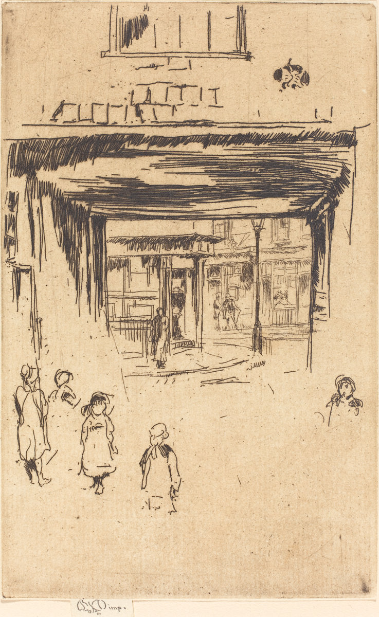 Drury Lane by James McNeill Whistler (American, 1834 - 1903), 16X12"(A3)Poster Print