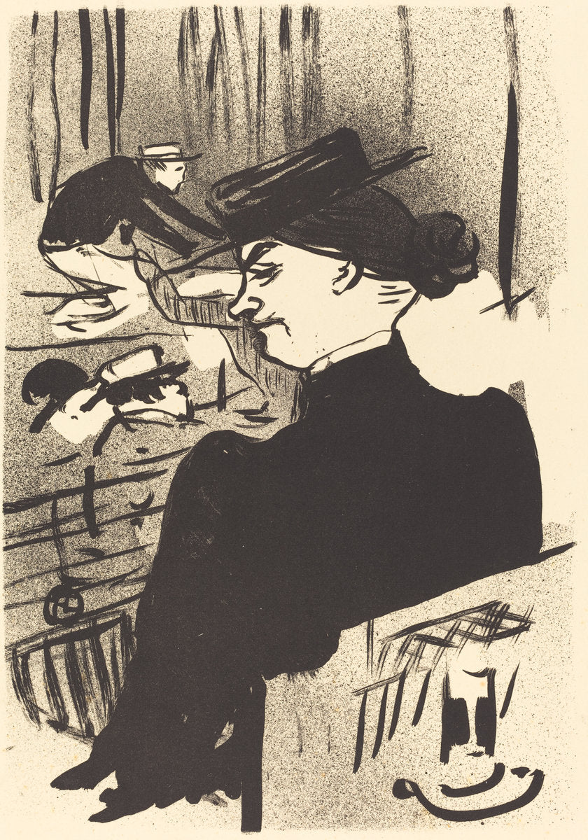 A Spectator (Une spectatrice) by Henri de Toulouse-Lautrec (French, 1864 - 1901), 16X12"(A3)Poster Print