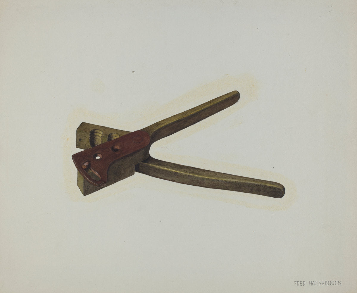 Brass Bullet Mold by Fred Hassebrock (American, active c. 1935), 16X12"(A3)Poster Print