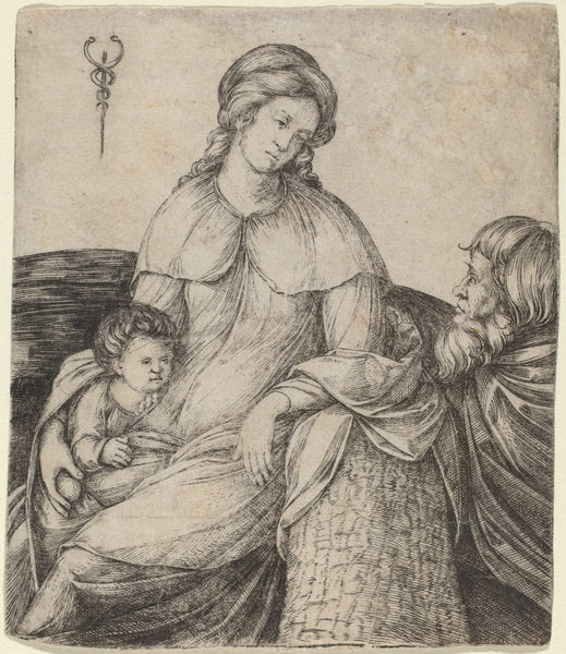 Holy Family by Jacopo de' Barbari (Italian, c. 1460/1470 - 1516 or before), 16X12"(A3)Poster Print