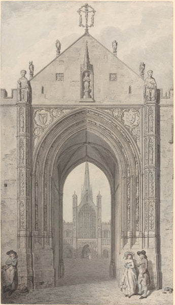 The Erpingham Gate, Norwich by John Carter (British, 1748 - 1817), 16X12"(A3)Poster Print