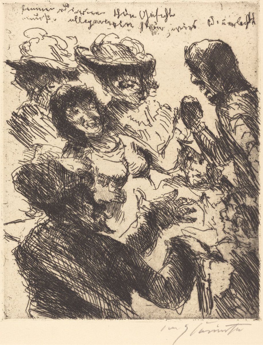 Einer dirne schön gesicht muss allgemein sein wie's sonnenlicht ("A pretty girl's face must be as common as sunlight") by Lovis Corinth (German, 1858 - 1925), 16X12"(A3)Poster Print