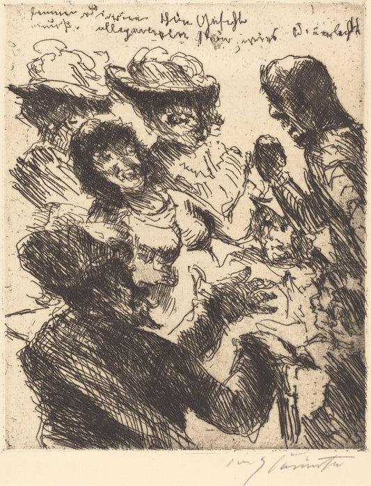 Einer dirne schön gesicht muss allgemein sein wie's sonnenlicht ("A pretty girl's face must be as common as sunlight") by Lovis Corinth (German, 1858 - 1925), 16X12"(A3)Poster Print