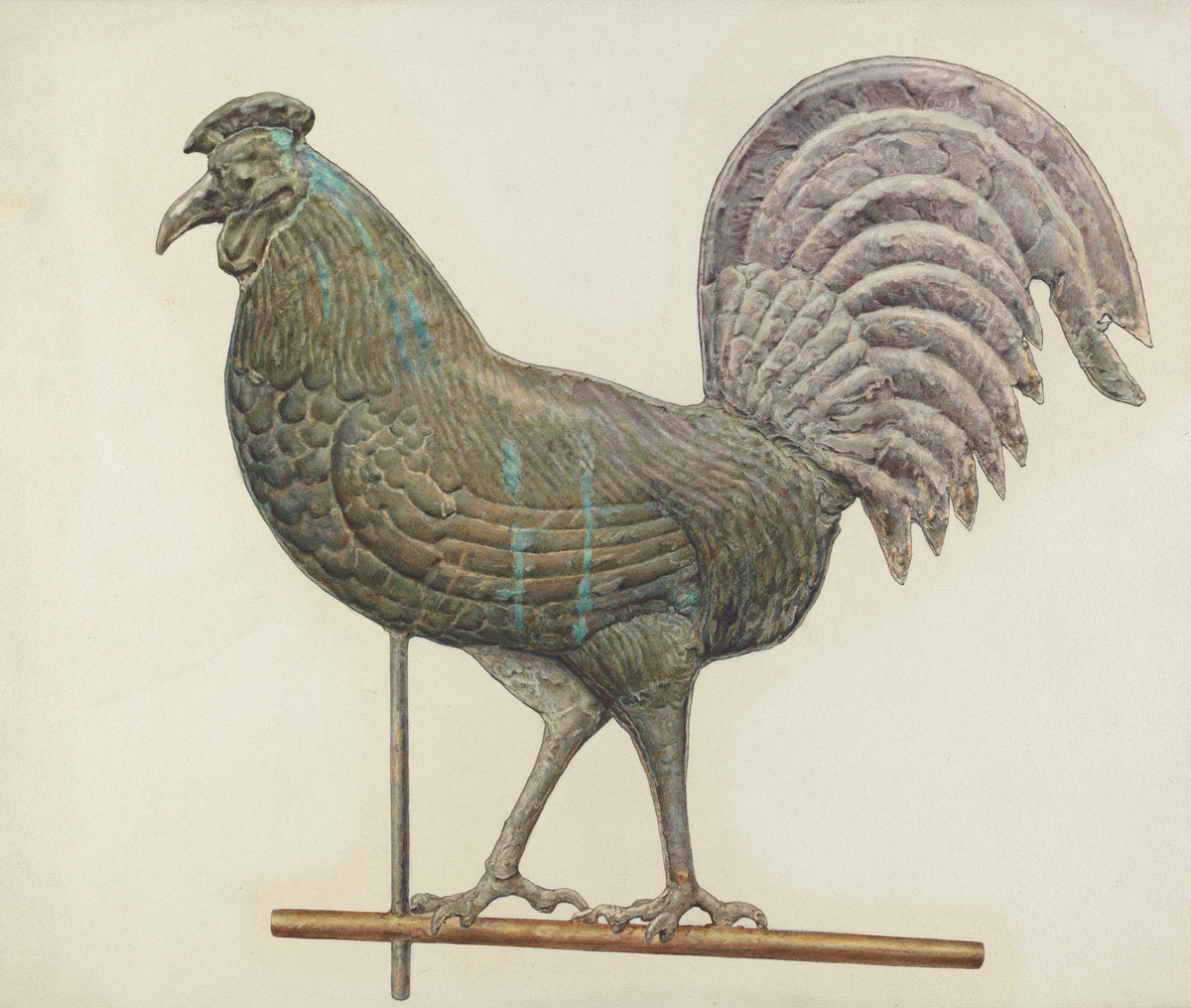 1935/1942 by American 20th Century (Metal Weather Vane), 16X12"(A3)Poster Print