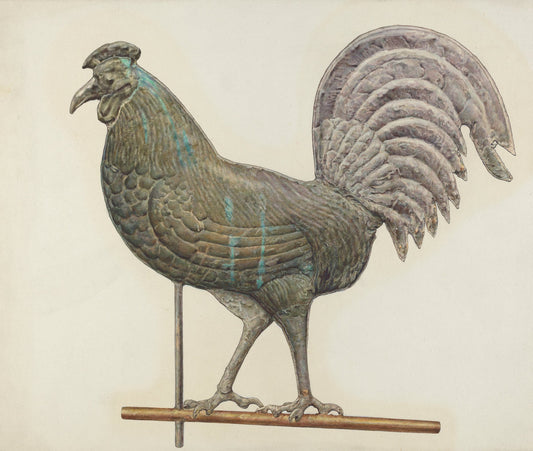 1935/1942 by American 20th Century (Metal Weather Vane), 16X12"(A3)Poster Print