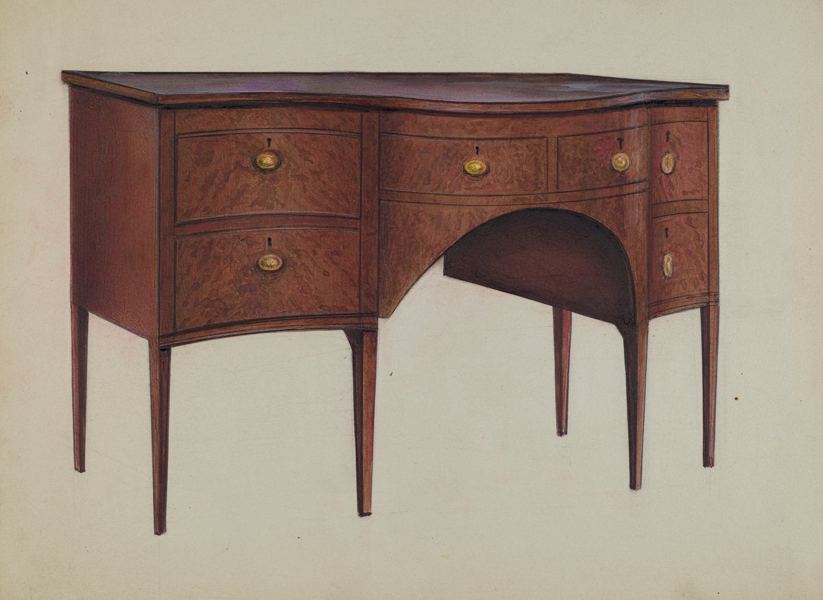 Sideboard by Arsen Maralian (American, active c. 1935), 16X12"(A3)Poster Print