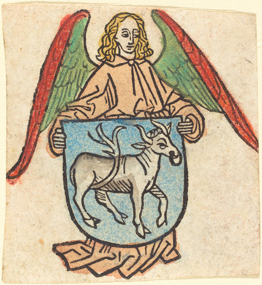 c. 1475 by German 15th Century (Bookplate of Hilprand Brandenburg of Bibrach), 16X12"(A3)Poster Print