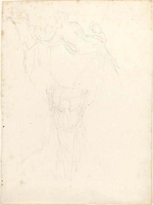 Figure Studies by John Flaxman (British, 1755 - 1826), 16X12"(A3)Poster Print