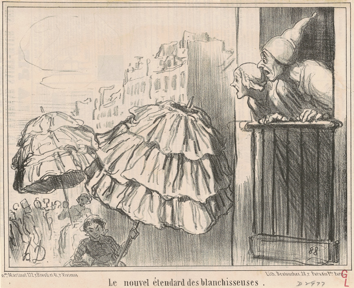 Le nouvel étendard des blanchisseuses by Honoré Daumier (French, 1808 - 1879), 16X12"(A3)Poster Print