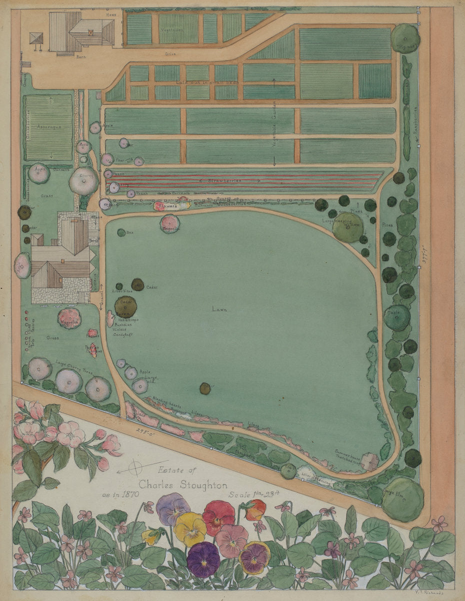 Stoughton Estate by Virginia Richards (American, active c. 1935), 16X12"(A3)Poster Print