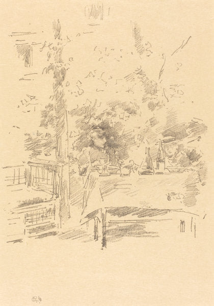 Tête-à-tête in the Garden by James McNeill Whistler (American, 1834 - 1903), 16X12"(A3)Poster Print