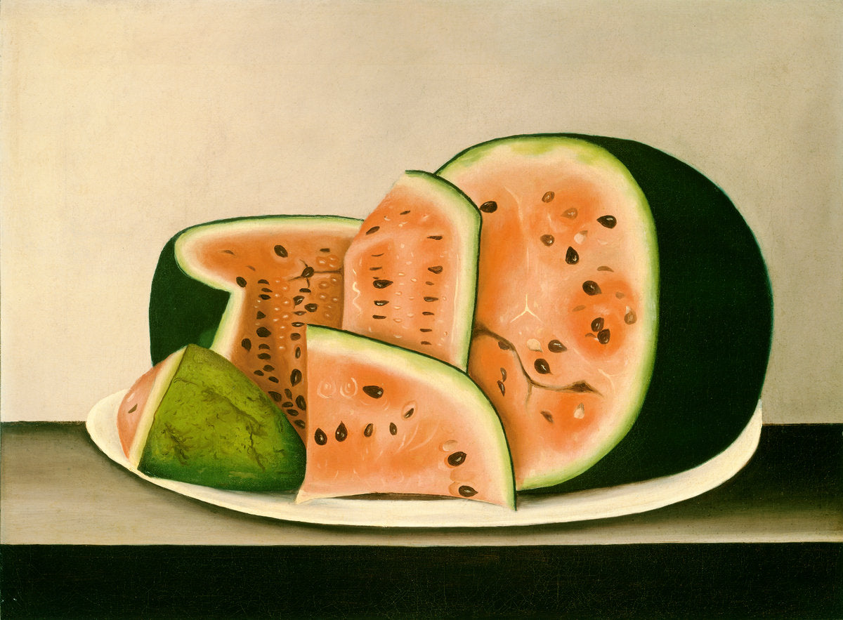 mid 19th century by American 19th Century (Watermelon on a Plate), 16X12"(A3)Poster Print
