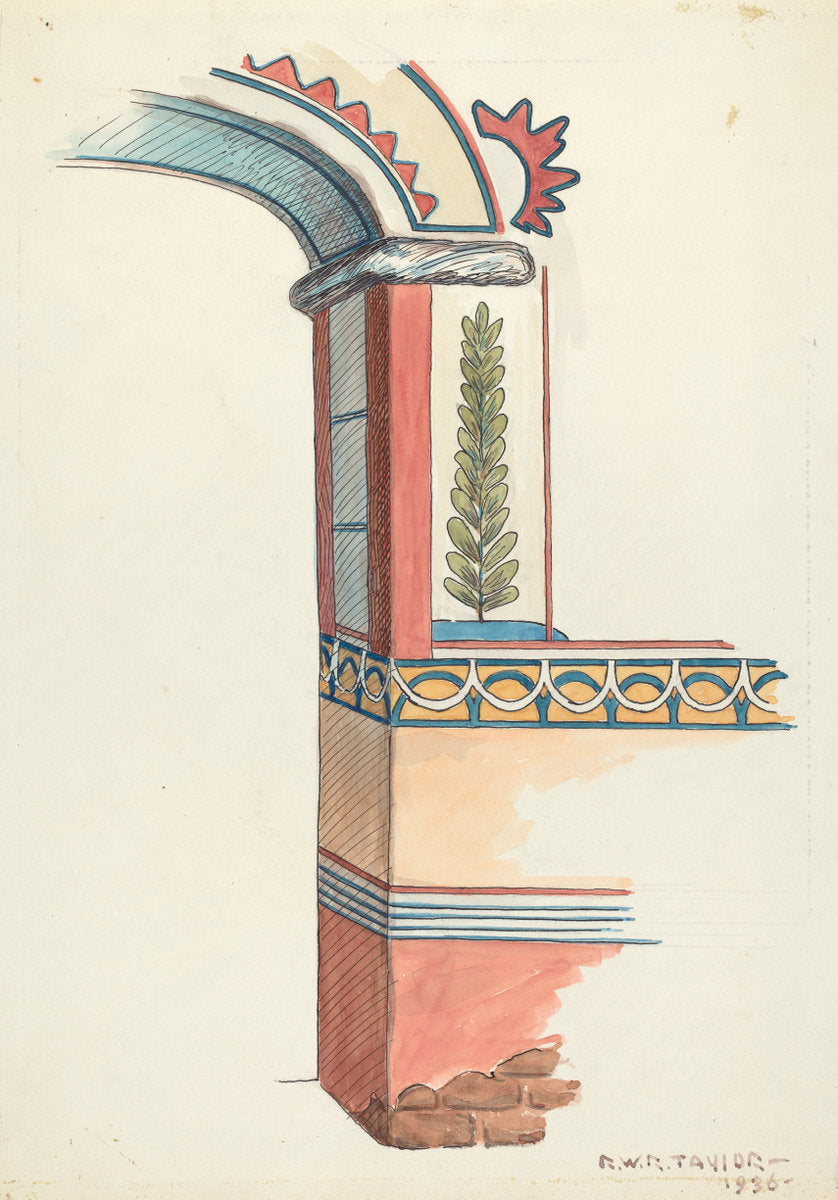 Grille Doors of Wood by Robert W.R. Taylor (American, active c. 1935), 16X12"(A3)Poster Print