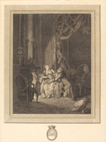 Le danger du tete-a-tete by Jean-Baptiste Blaise Simonet after Pierre-Antoine Baudouin (French, 1742 - 1813 or after), 16X12"(A3)Poster Print