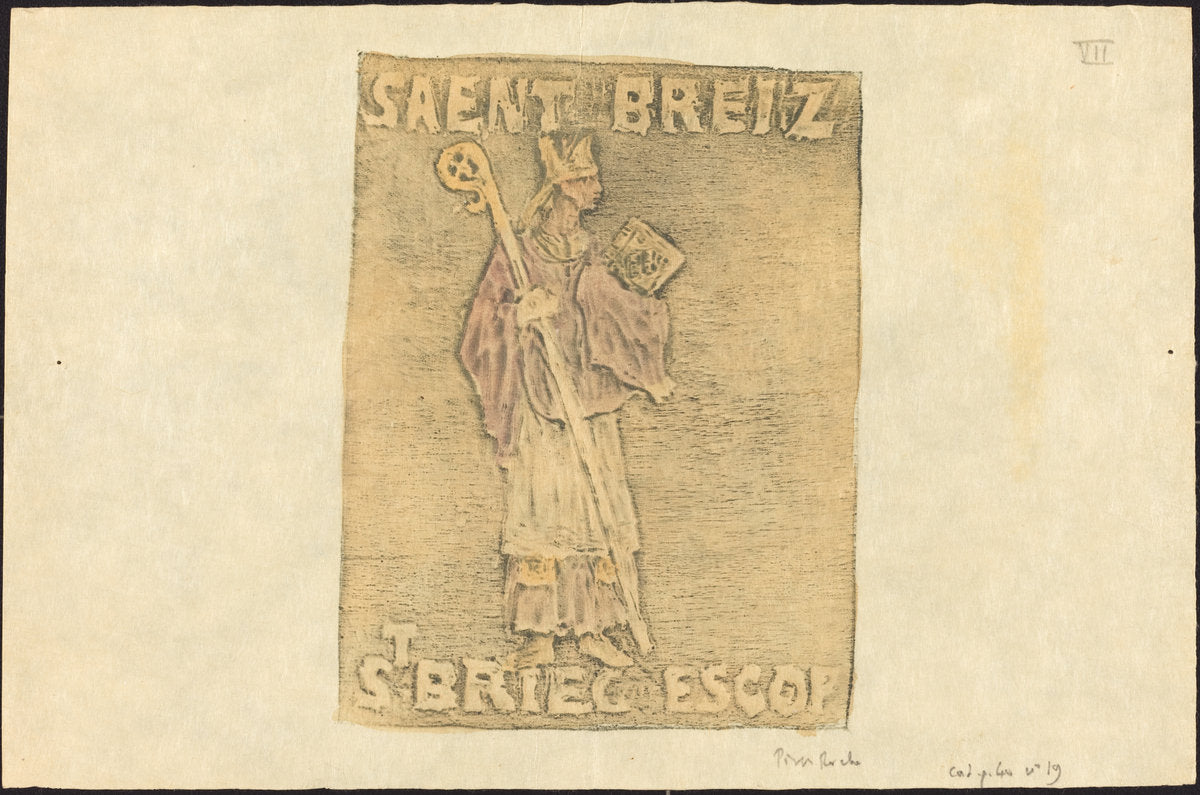 Saint Brieuc by Pierre Roche (French, 1855 - 1922), 16X12"(A3)Poster Print