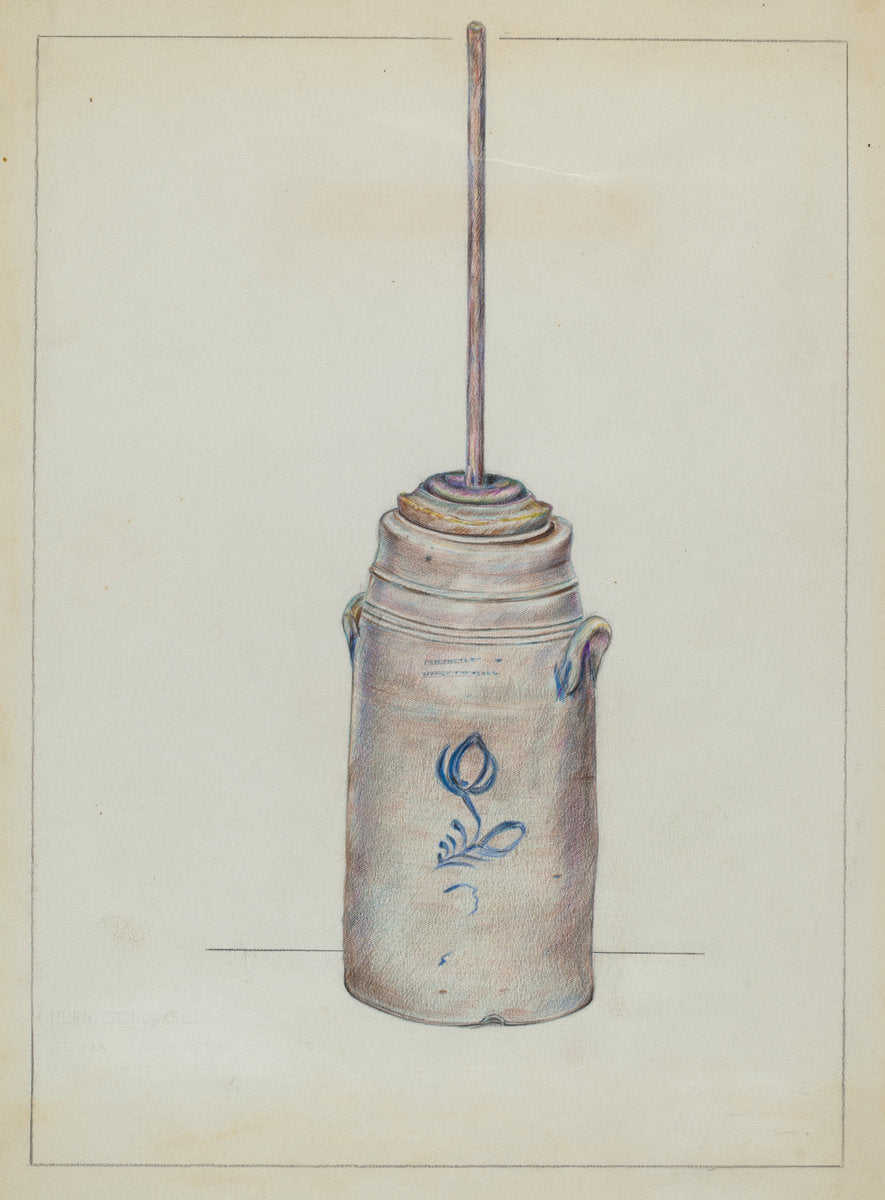 Churn by Mary Berner (American, active c. 1935), 16X12"(A3)Poster Print
