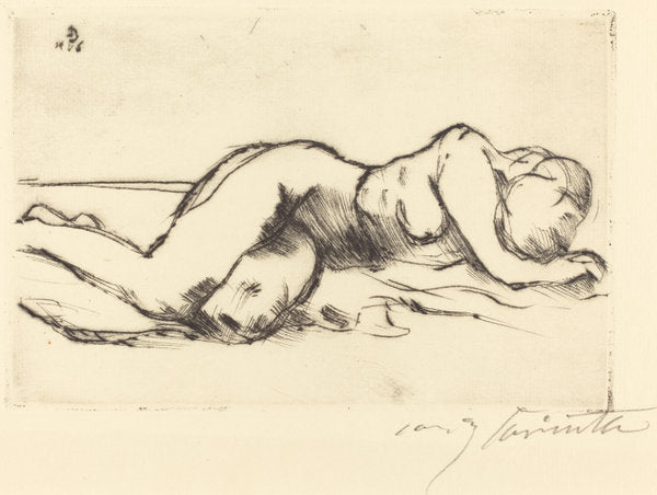 Female Nude (Weiblicher Akt) by Lovis Corinth (German, 1858 - 1925), 16X12"(A3)Poster Print