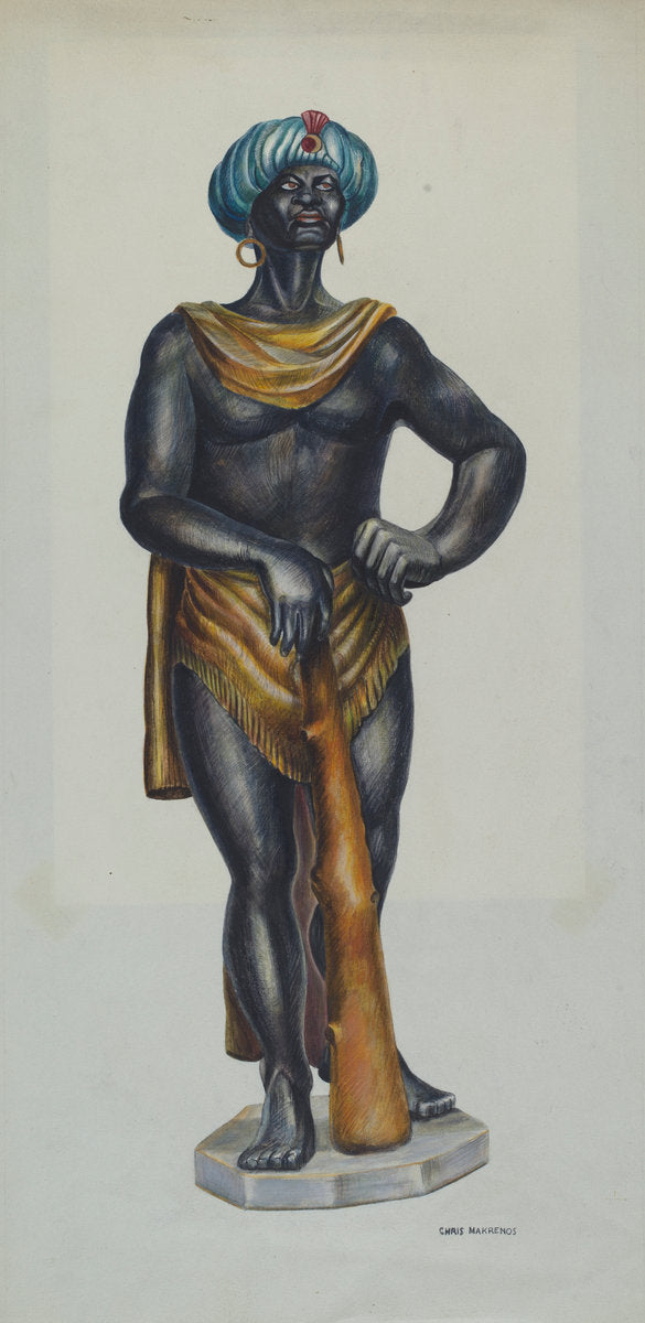Slave Advertising Figure by Chris Makrenos (American, active c. 1935), 16X12"(A3)Poster Print