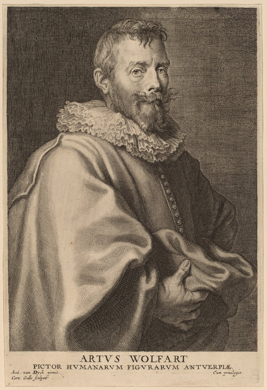 Artus Wolfart by Cornelis Galle I after Sir Anthony van Dyck (Flemish, 1576 - 1650), 16X12"(A3)Poster Print