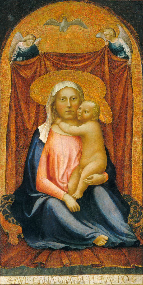 The Madonna of Humility by Masaccio (Italian, 1401 - 1428), 16X12"(A3)Poster Print