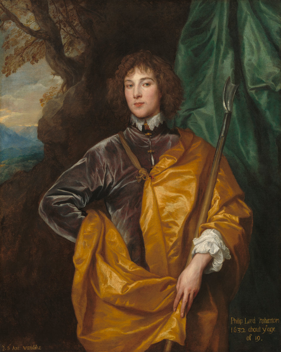 Philip, Lord Wharton by Sir Anthony van Dyck (Flemish, 1599 - 1641), 16X12"(A3)Poster Print