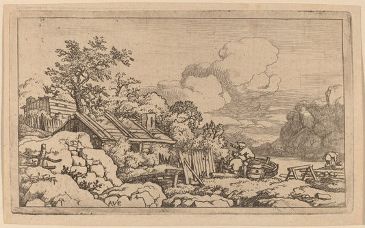 Carpenter's Hut by Allart van Everdingen (Dutch, 1621 - 1675), 16X12"(A3)Poster Print