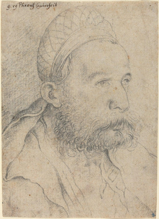 Portrait of a Man by Leonhard Beck (German, c. 1480 - 1542), 16X12"(A3)Poster Print