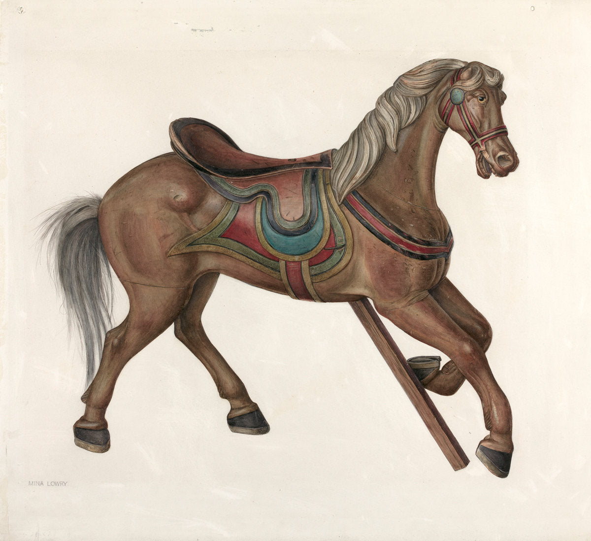 Hobby Horse by Mina Lowry (American, 1894 - 1942), 16X12"(A3)Poster Print