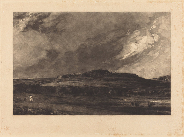 Old Sarum (a) by David Lucas after John Constable (British, 1802 - 1881), 16X12