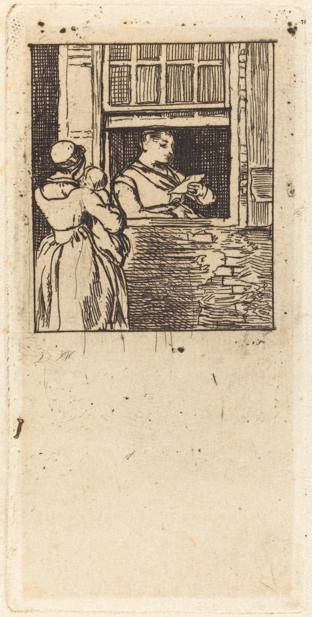 Woman at a Window, Reading a Letter by Sir David Wilkie (Scottish, 1785 - 1841), 16X12"(A3)Poster Print