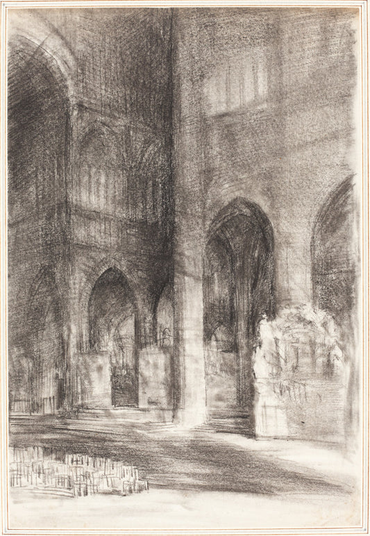 A Cathedral Nave by Arthur Frederick Payne (British, 1831 - active 1880s), 16X12"(A3)Poster Print