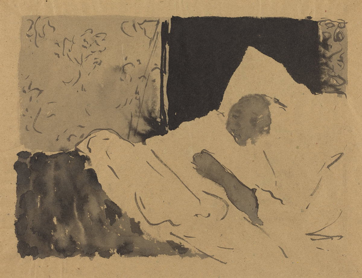 Madame V. Sleeping by Edouard Vuillard (French, 1868 - 1940), 16X12"(A3)Poster Print