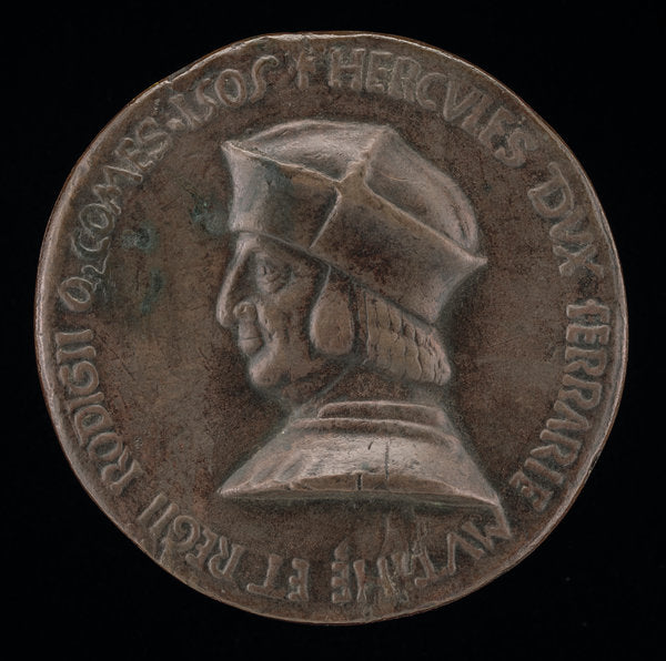 1505 by Ferrarese 15th Century (Ercole I d'Este, 1431-1505, Duke of Ferrara, Modena, and Reggio 1471 [obverse]), 16X12"(A3)Poster Print