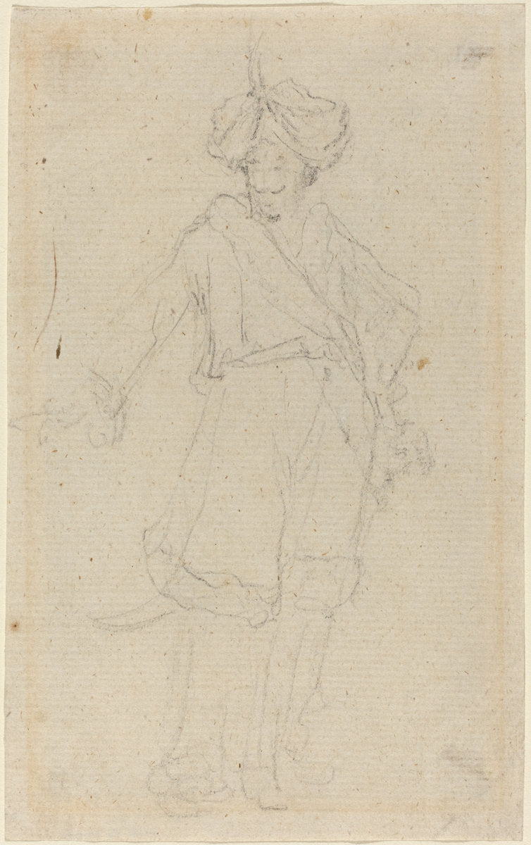 A Turk [recto] by Giovanni Battista Cipriani (Italian, 1727 - 1785), 16X12"(A3)Poster Print