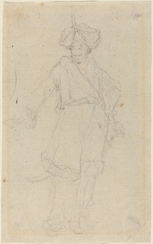 A Turk [recto] by Giovanni Battista Cipriani (Italian, 1727 - 1785), 16X12"(A3)Poster Print