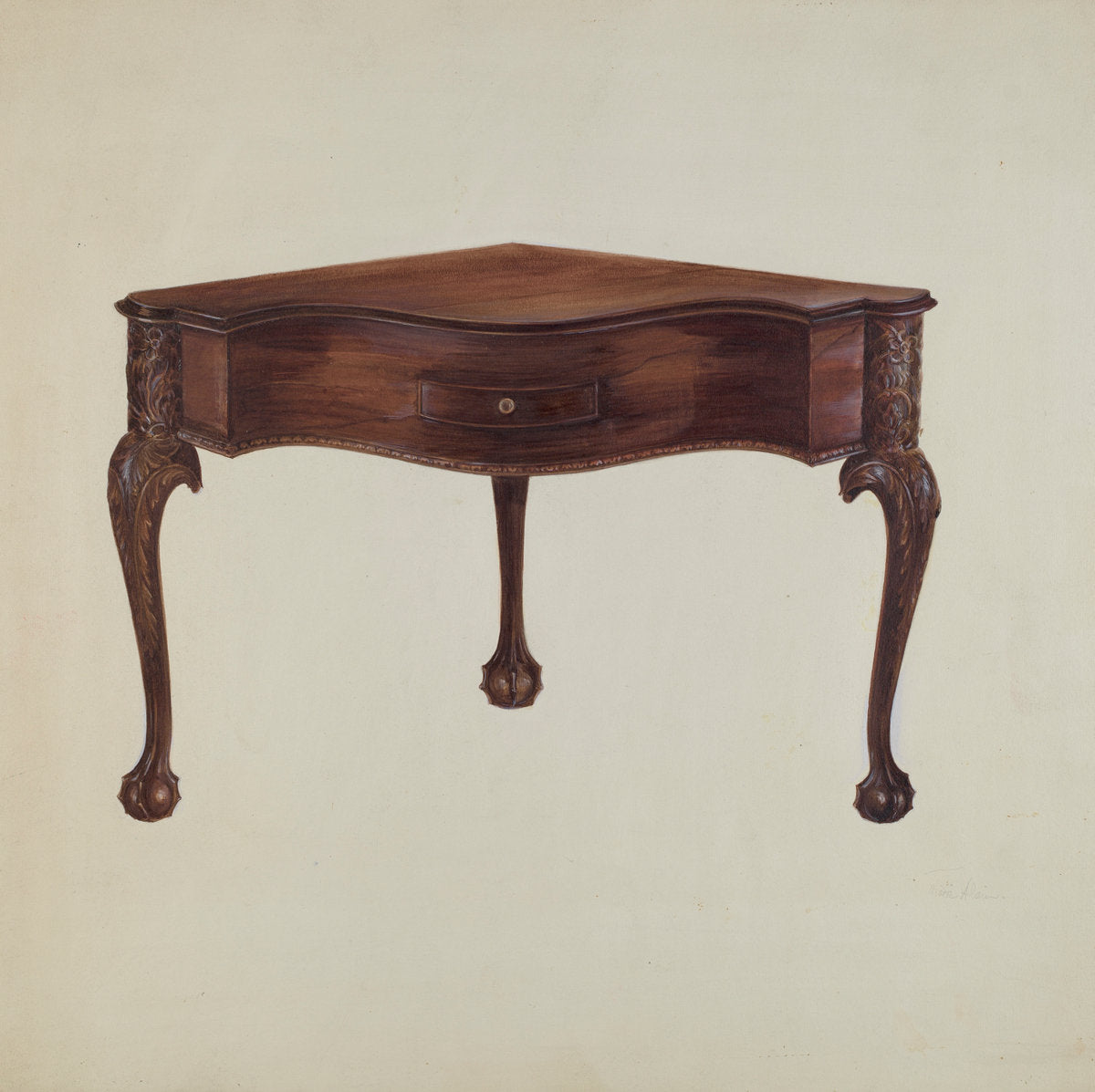 Table by Marie Alain (American, active c. 1935), 16X12"(A3)Poster Print