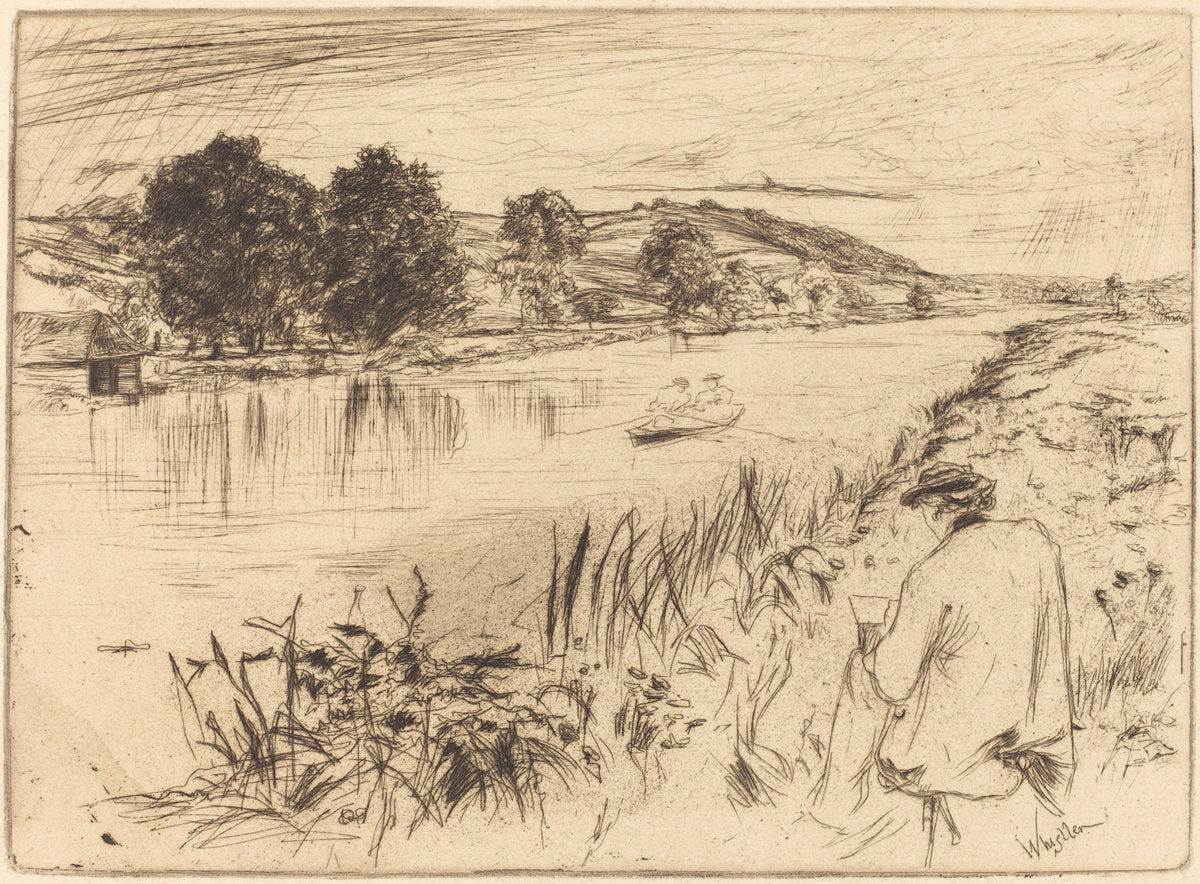 Sketching, No.I by James McNeill Whistler (American, 1834 - 1903), 16X12"(A3)Poster Print
