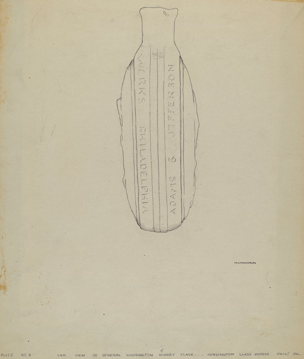 Gen. Washington Flask by G.A. Spangenberg (American, active c. 1935), 16X12"(A3)Poster Print