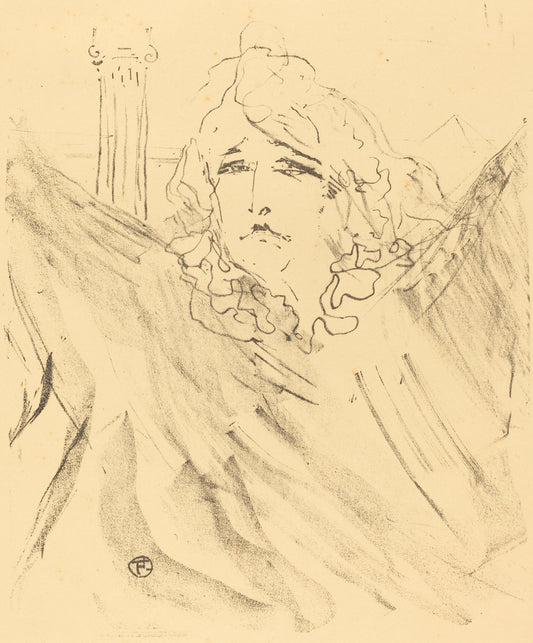 Sarah Bernhardt in "Cleopatra" (Sarah Bernhardt dans "Cléopatre") by Henri de Toulouse-Lautrec (French, 1864 - 1901), 16X12"(A3)Poster Print