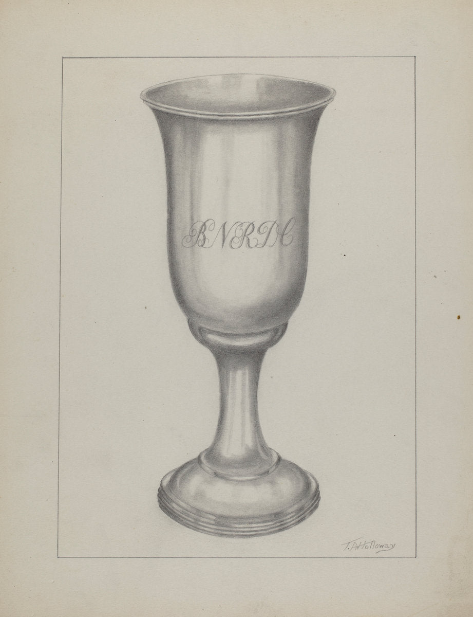 Silver Chalice by Thomas Holloway (American, active c. 1935), 16X12"(A3)Poster Print