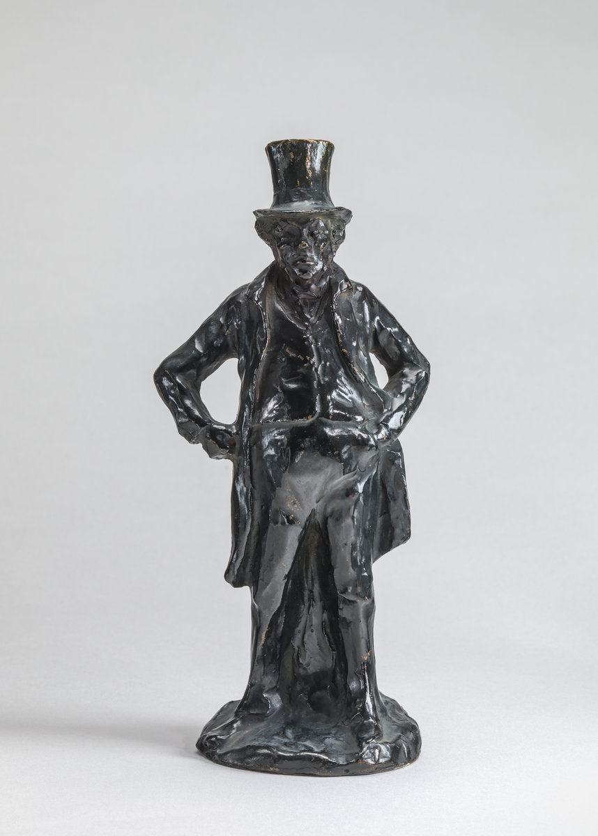 model probably after 1860, cast around January 1954 by Imitator of Honoré Daumier (The Stroller (Le bourgeois qui flâne)), 16X12"(A3)Poster Print
