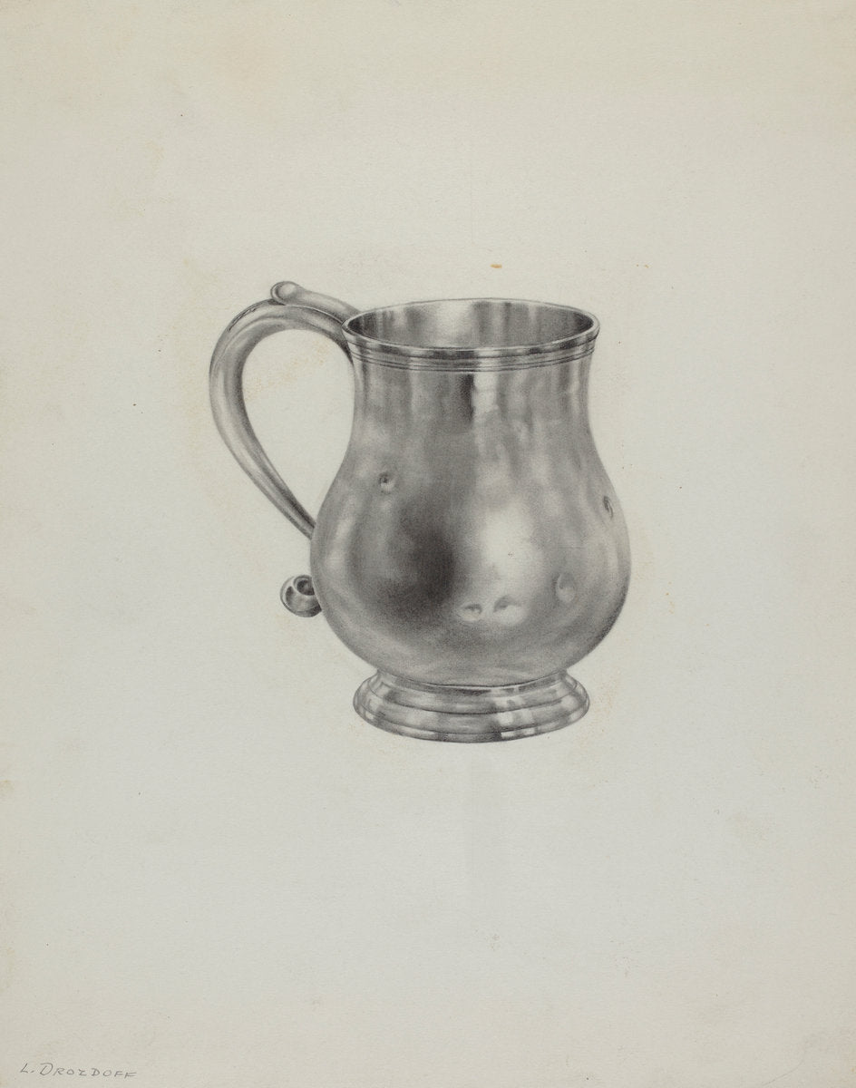 Silver Mug by Leo Drozdoff (American, 1913 - 1964), 16X12"(A3)Poster Print
