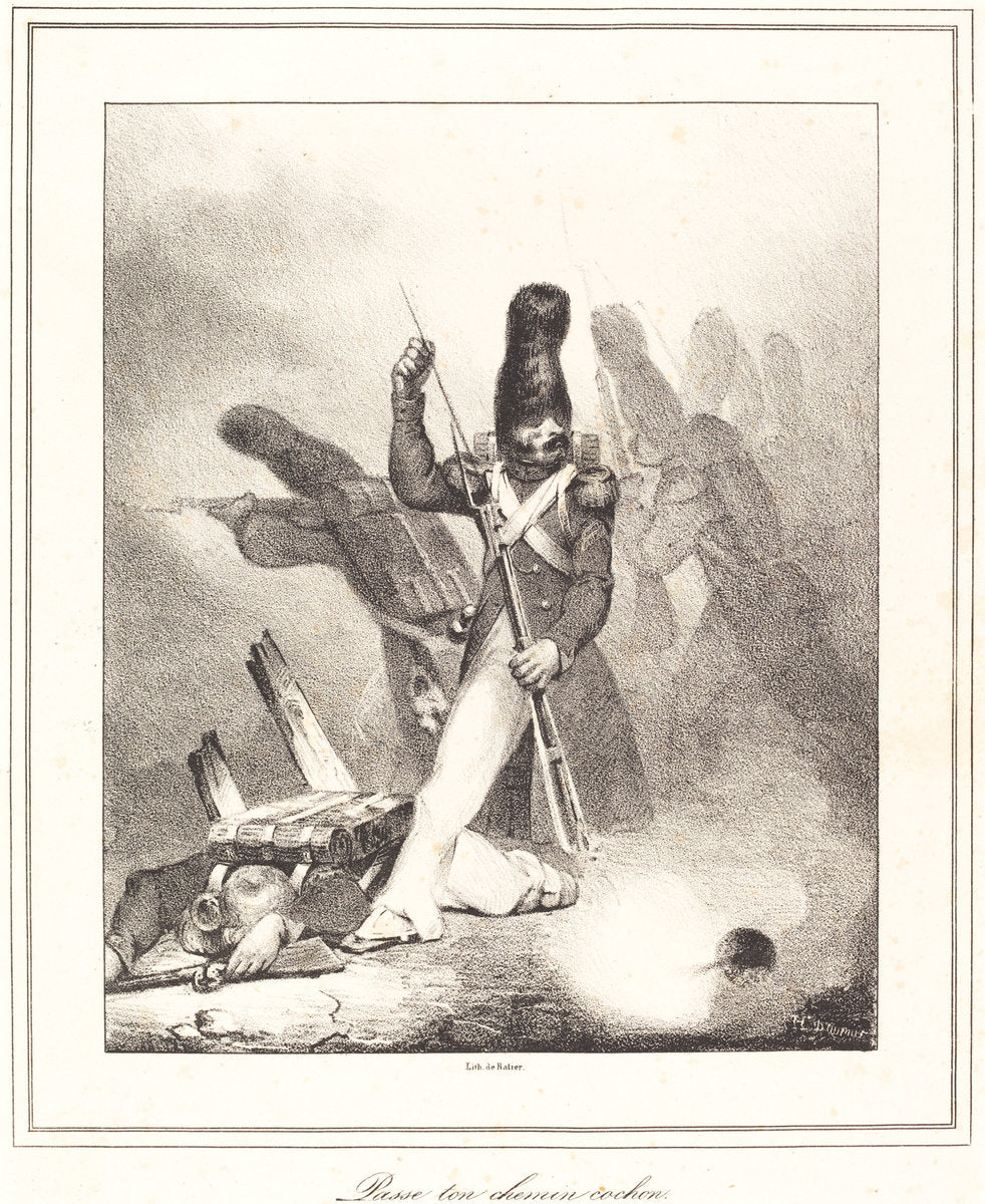 Passe ton chemin, cochon by Honoré Daumier (French, 1808 - 1879), 16X12"(A3)Poster Print
