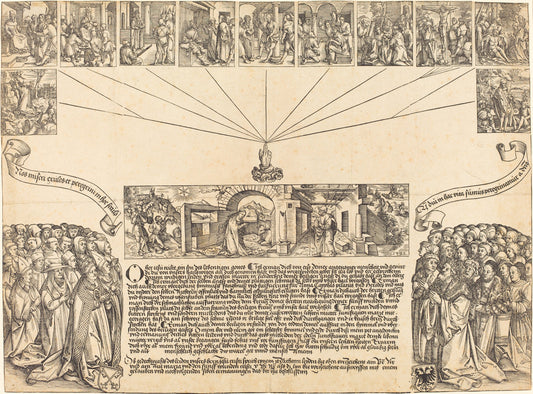The Nativity by Wolf Traut (German, c. 1486 - 1520), 16X12"(A3)Poster Print