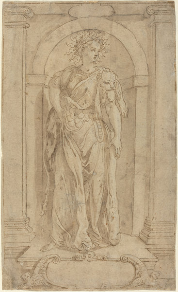 Fortitude by Maarten de Vos (Flemish, 1532 - 1603), 16X12"(A3)Poster Print