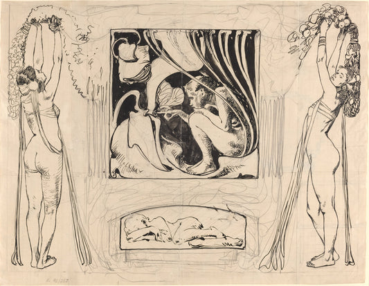 Allegory of Summer by Koloman Moser (Austrian, 1868 - 1918), 16X12"(A3)Poster Print