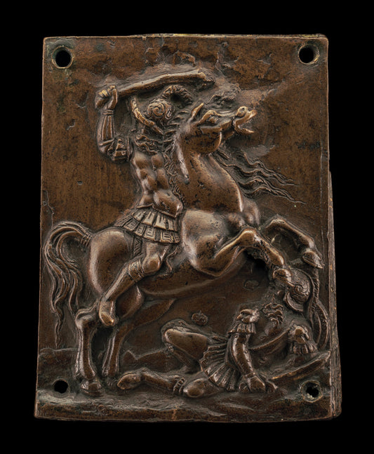 Horseman and Foot-Soldier by Andrea Briosco, called Riccio (Paduan, 1470 - 1532), 16X12"(A3)Poster Print
