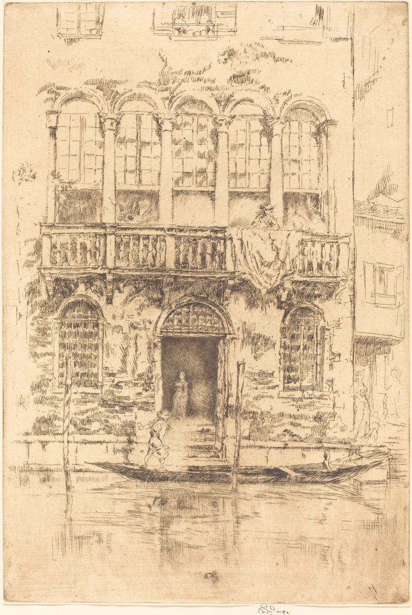 The Balcony by James McNeill Whistler (American, 1834 - 1903), 16X12"(A3)Poster Print